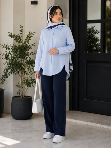 شومیز مانتویی چاک دار