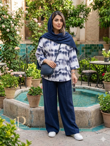 شومیز مانتویی نگین کوب