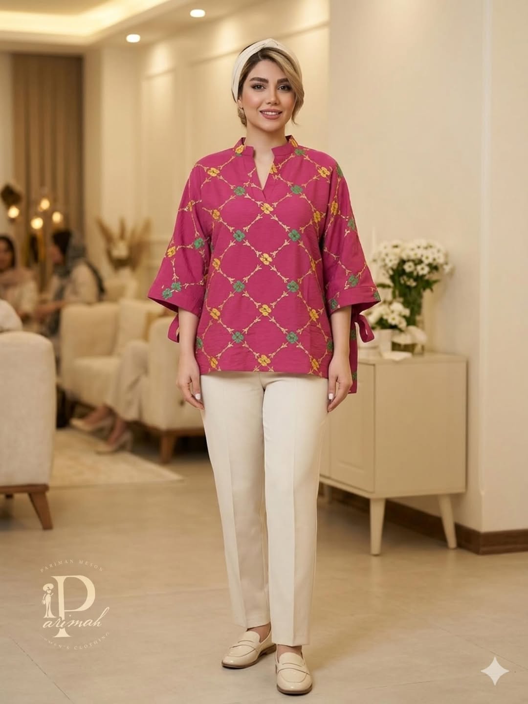 شومیز گلدوزی سایز بزرگ