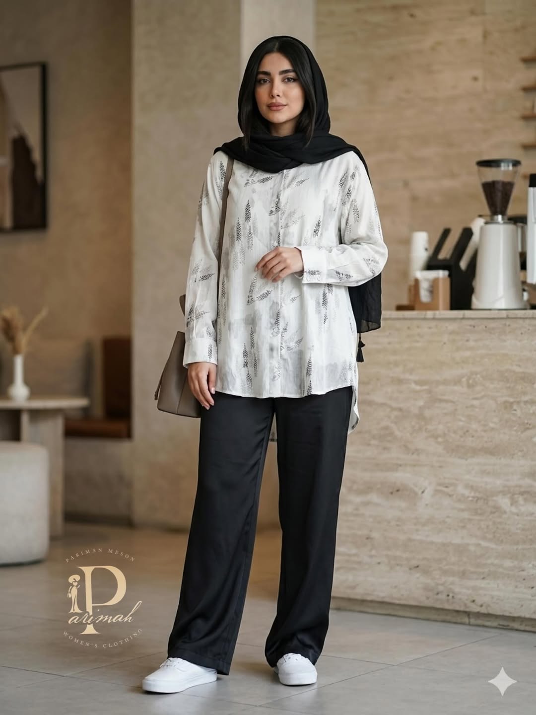 شومیز مانتویی شیشه ای گندمی