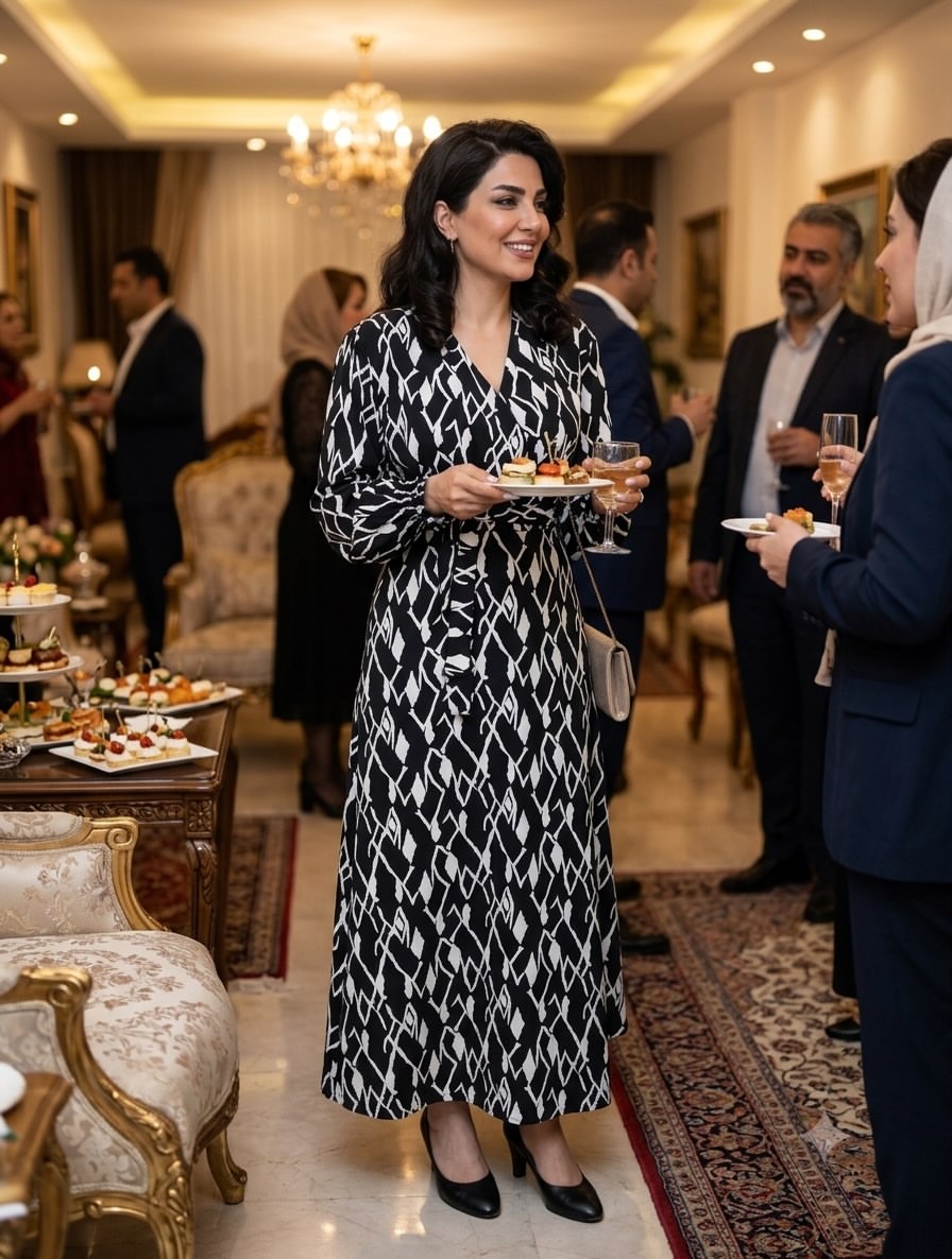 پیراهن چپ و راستی لوزی